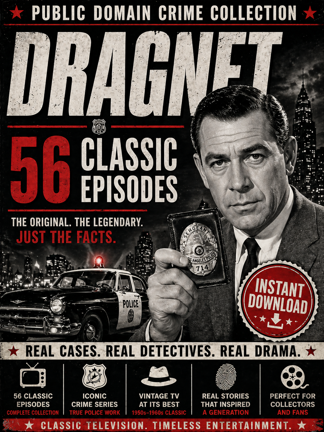 Dragnet Real Cases 29 of 56 Videos  Youtube Starter Kit $15.99
