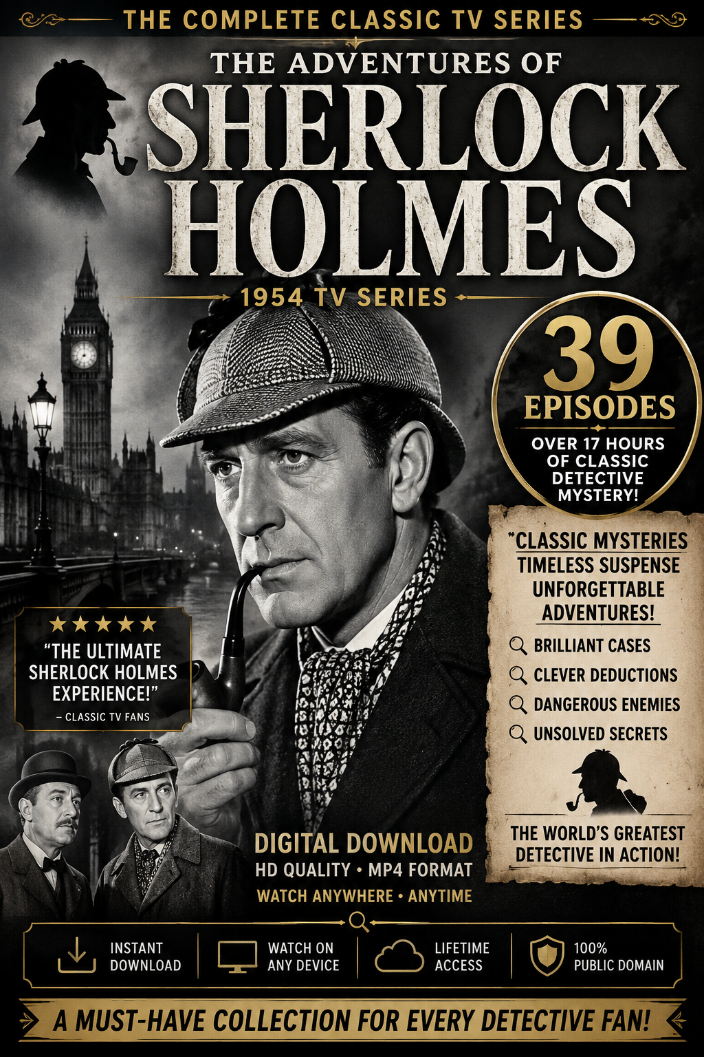 🔎 Sherlock Holmes Mystery Collection –39  Classic Detective Adventures
