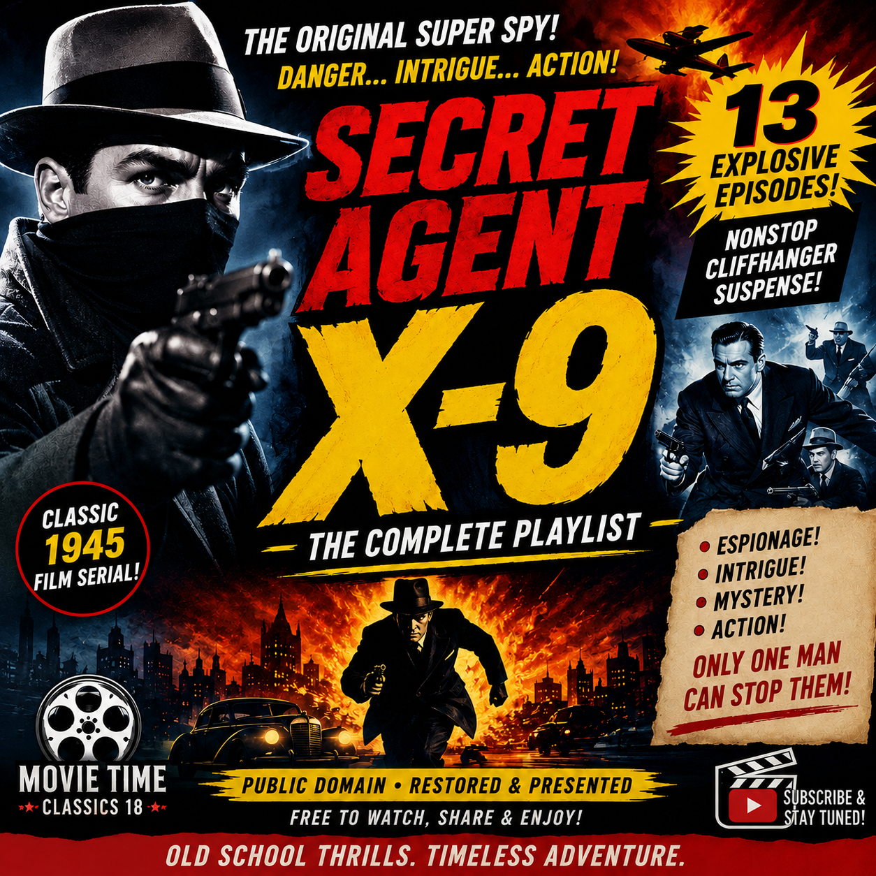 SECRET AGENT X-9 – THE COMPLETE SERIAL COLLECTION